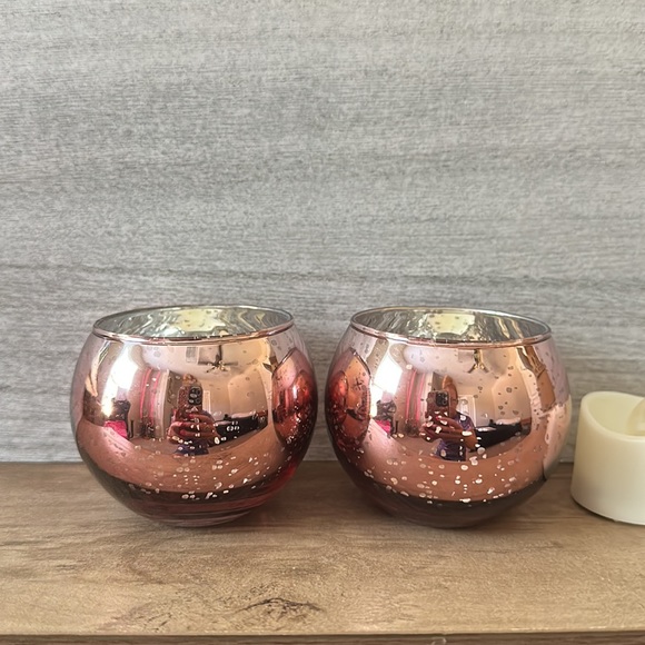 Rose gold tea light candle holders qty 22 - Picture 4 of 5